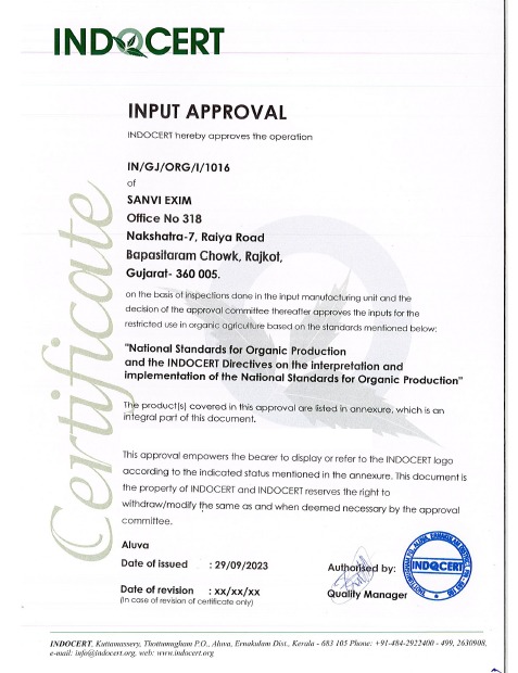 Organic Certification